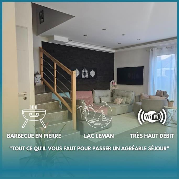 Villa Moderne, A 2 Pas Du Lac Leman 시에즈 외부 사진
